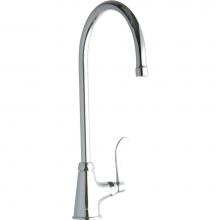 Elkay LK535GN08T4 - Single Hole with Single Control Faucet with 8'' Gooseneck Spout 4'' Wristblade