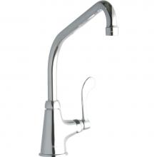 Elkay LK535HA10T4 - Single Hole with Single Control Faucet with 10'' High Arc Spout 4'' Wristblade