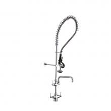 Elkay LK543AF12LC - Single Hole Concealed Deck Mount Faucet 44in Flexible Hose with 1.2 GPM Spray Head Plus 12in Arc T