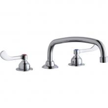 Elkay LK800AT12T4 - 8'' Centerset with Concealed Deck Faucet with 12'' Arc Tube Spout 4'&apos