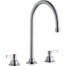 Elkay LK800GN08L2 - 8'' Centerset with Concealed Deck Faucet with 8'' Gooseneck Spout 2'&apos