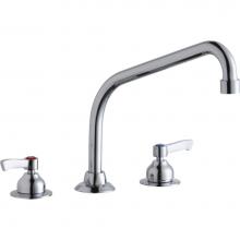 Elkay LK800HA10L2 - 8'' Centerset with Concealed Deck Faucet with 10'' High Arc Spout 2'&apos