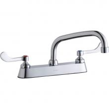 Elkay LK810AT08T4 - 8'' Centerset with Exposed Deck Faucet with 8'' Arc Tube Spout 4'' W