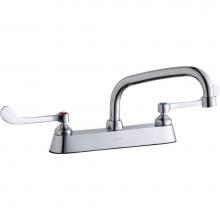 Elkay LK810AT08T6 - 8'' Centerset with Exposed Deck Faucet with 8'' Arc Tube Spout 6'' W