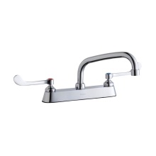 Elkay LK810AT08T6 - 8'' Centerset with Exposed Deck Faucet with 8'' Arc Tube Spout 6'' W
