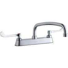 Elkay LK810AT12T6 - 8'' Centerset with Exposed Deck Faucet with 12'' Arc Tube Spout 6''
