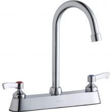 Elkay LK810GN05L2 - 8'' Centerset with Exposed Deck Faucet with 5'' Gooseneck Spout 2''