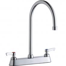 Elkay LK810GN08L2 - 8'' Centerset with Exposed Deck Faucet with 8'' Gooseneck Spout 2''