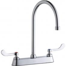 Elkay LK810GN08T4 - 8'' Centerset with Exposed Deck Faucet with 8'' Gooseneck Spout 4''