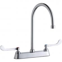 Elkay LK810GN08T6 - 8'' Centerset with Exposed Deck Faucet with 8'' Gooseneck Spout 6''
