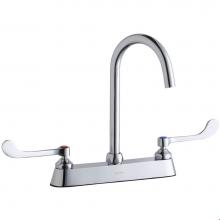 Elkay LK810LGN05T6 - 8'' Centerset with Exposed Deck Laminar Flow Faucet with 5'' Gooseneck Spout 6