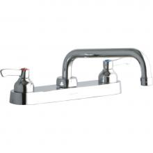 Elkay LK810TS08L2 - 8'' Centerset with Exposed Deck Faucet with 8'' Tube Spout 2'' Lever