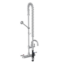 Elkay LK843AF10LC - 8'' Centerset Exposed Deck Mount Faucet 44in Flexible Hose with 1.2 GPM Spray Head + 10&