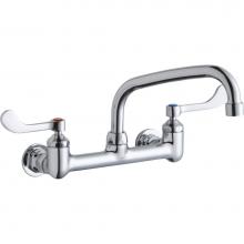 Elkay LK940AT08T4H - Foodservice 8'' Centerset Wall Mount Faucet with 8'' Arc Tube Spout 4'&ap