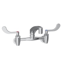 Elkay LK940AT08T4S - Foodservice 8'' Centerset Wall Mount Faucet with 8'' Arc Tube Spout 4'&ap