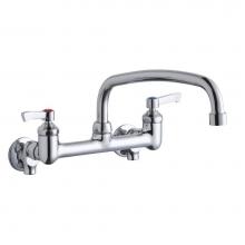Elkay LK940AT14L2S - Foodservice 8'' Centerset Wall Mount Faucet with 14'' Arc Tube Spout 2'&a