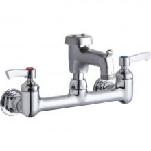 Elkay LK940BR03L2H - 8'' Centerset Wall Mount Faucet with 3'' Bucket Hook Spout 2'' Lever