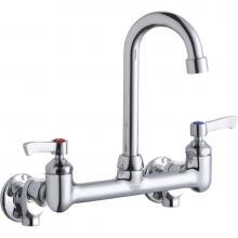 Elkay LK940GN04L2S - Scrub/Handwash 8'' Centerset Wall Mount Faucet with 4'' Gooseneck Spout 2&apos