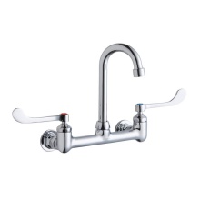 Elkay LK940GN04T6H - Scrub/Handwash 8'' Centerset Wall Mount Faucet w/4'' Gooseneck Spout 6'&a