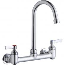 Elkay LK940GN05L2H - Scrub/Handwash 8'' Centerset Wall Mount Faucet with 5'' Gooseneck Spout 2&apos