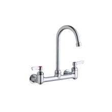 Elkay LK940GN05L2H - Scrub/Handwash 8'' Centerset Wall Mount Faucet with 5'' Gooseneck Spout 2&apos