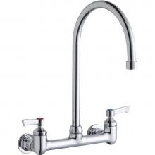 Elkay LK940GN08L2H - Scrub/Handwash 8'' Centerset Wall Mount Faucet with 8'' Gooseneck Spout 2&apos