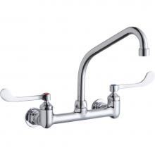 Elkay LK940HA08T6H - Foodservice 8'' Centerset Wall Mount Faucet with 8'' High Arc Spout 6'&ap