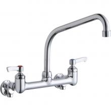 Elkay LK940HA10L2S - Foodservice 8'' Centerset Wall Mount Faucet with 10'' High Arc Spout 2'&a