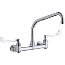 Elkay LK940HA10T6H - Foodservice 8'' Centerset Wall Mount Faucet with 10'' High Arc Spout 6'&a