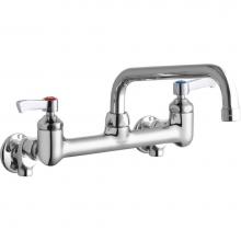 Elkay LK940TS08L2S - Foodservice 8'' Centerset Wall Mount Faucet with 8'' Tube Spout 2''