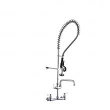 Elkay LK943AF10LC - 8'' Centerset Wall Mount Faucet 44in Flexible Hose with 1.2 GPM Spray Head Plus 10in Arc