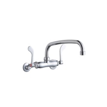 Elkay LK945AT10T4T - Foodservice 3-8'' Adjustable Centers Wall Mount Faucet w/10'' Arc Tube Spout 4