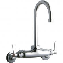 Elkay LK945GN05L2T - Foodservice 3-8'' Adjustable Centers Wall Mount Faucet w/5'' Gooseneck Spout 2