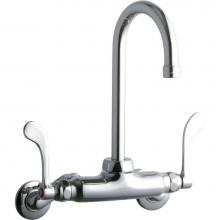 Elkay LK945GN05T4T - Foodservice 3-8'' Adjustable Centers Wall Mount Faucet w/5'' Gooseneck Spout 4