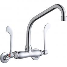 Elkay LK945HA08T6T - Foodservice 3-8'' Adjustable Centers Wall Mount Faucet w/8'' High Arc Spout 6&