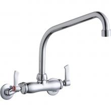 Elkay LK945HA10L2T - Foodservice 3-8'' Adjustable Centers Wall Mount Faucet w/10'' High Arc Spout 2