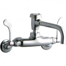 Elkay LK945VS07T4T - Foodservice 3-8'' Adjustable Centers Wall Mount Faucet w/7'' Vented Spout 4&ap