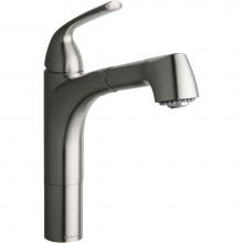 Elkay LKGT1041NK - Gourmet Single Hole Kitchen Faucet Pull-out Spray and Lever Handle with Hi and Mid-rise Base Optio