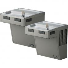 Elkay LMABFTL8LC - Wall Mount Bi-Level ADA Cooler, Filtered Refrigerated Light Gray Granite