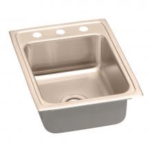 Elkay LR17221-CU - CuVerro Antimicrobial Copper 17'' x 22'' x 7-5/8'', 1-Hole Single Bo