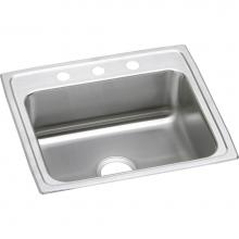 Elkay LR22190 - Lustertone Classic Stainless Steel 22'' x 19-1/2'' x 7-5/8'', 0-Hole