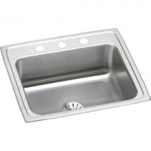 Elkay LR2219PD0 - Lustertone Classic Stainless Steel 22'' x 19-1/2'' x 7-5/8'', 0-Hole