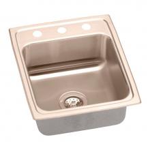 Elkay LRAD1522552-CU - CuVerro Antimicrobial Copper 15'' x 22'' x 5-1/2'', Single Bowl Drop