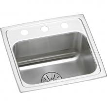 Elkay LRAD171665PD3 - Lustertone Classic Stainless Steel 17'' x 16'' x 6-1/2'', 3-Hole Sin