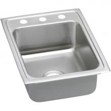 Elkay LRADQ1722553 - Lustertone Classic Stainless Steel 17'' x 22'' x 5-1/2'', 3-Hole Sin