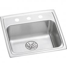 Elkay LRAD191965PD3 - Lustertone Classic Stainless Steel 19-1/2'' x 19'' x 6-1/2'', 3-Hole