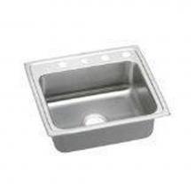 Elkay LRAD221960X - 18 Gauge 22'' X 19.5'' X 6'' Single Bowl Kitchen Sink