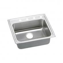 Elkay LRAD221965X - 18 Gauge 22'' X 19.5'' X 6.5'' Single Bowl Kitchen Sink