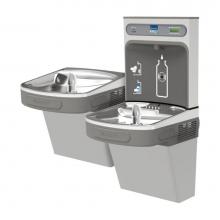 Elkay LZSTL8WSVRLK - ezH2O Bottle Filling Station and Versatile Bi-Level ADA Vandal-Resistant Cooler, Filtered Refriger