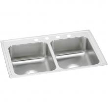 Elkay PSR33220 - Celebrity Stainless Steel 33'' x 22'' x 7-1/2'', Equal Double Bowl D